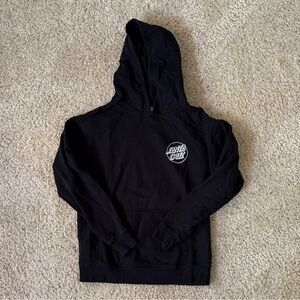 Santa Cruz Skateboards Black Hoodie with White Logo